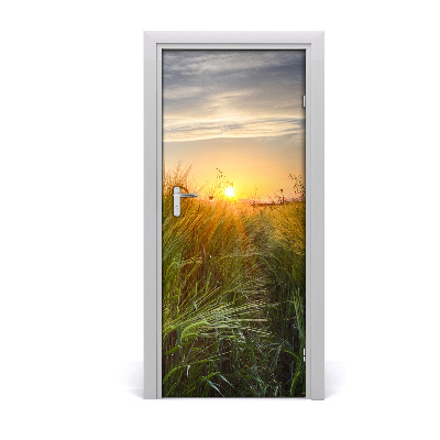 Door wallpaper Wheat field