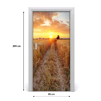 Door wallpaper Wheat field