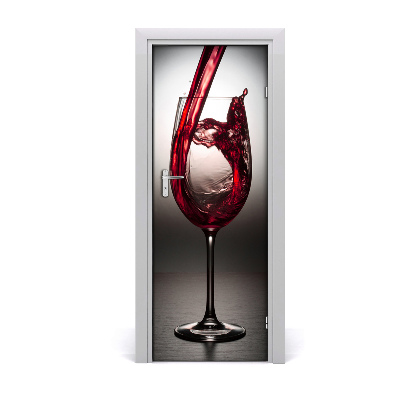 Self-adhesive door sticker Red wine