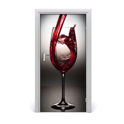 Self-adhesive door sticker Red wine