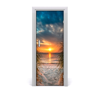 Door wallpaper Sunset sea