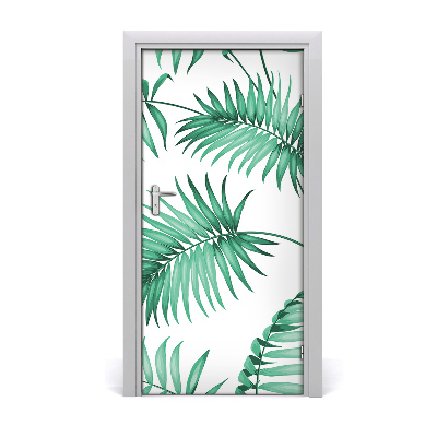 Self-adhesive door veneer Tropical leaves