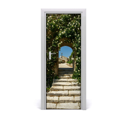 Self-adhesive door wallpaper Floral arch