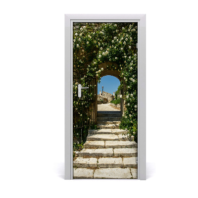 Self-adhesive door wallpaper Floral arch