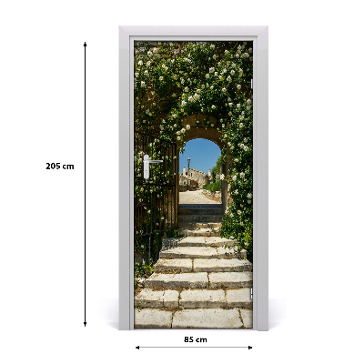 Self-adhesive door wallpaper Floral arch