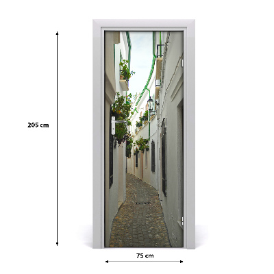 Self-adhesive door wallpaper Streets of andalusia