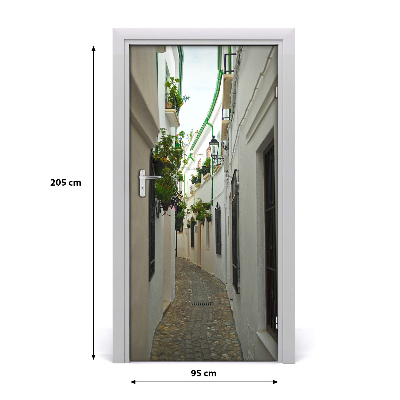 Self-adhesive door wallpaper Streets of andalusia