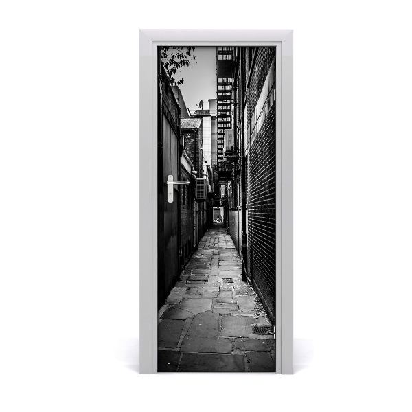 Self-adhesive door wallpaper Urban streets