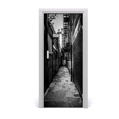 Self-adhesive door wallpaper Urban streets