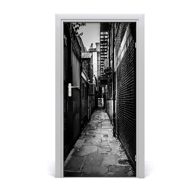 Self-adhesive door wallpaper Urban streets