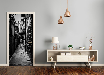 Self-adhesive door wallpaper Urban streets