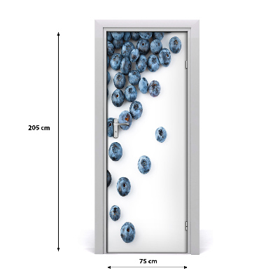 Self-adhesive door sticker Blueberries