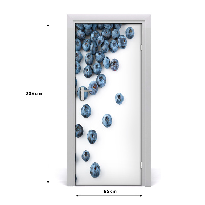 Self-adhesive door sticker Blueberries