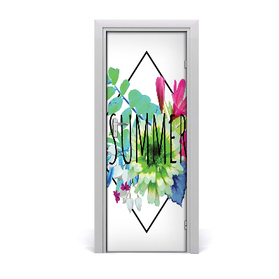 Self-adhesive door wallpaper Sayings summer