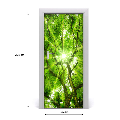 Self-adhesive door sticker The crown of trees