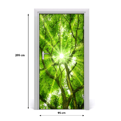 Self-adhesive door sticker The crown of trees