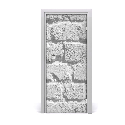 Door wallpaper Brick wall