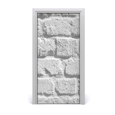 Door wallpaper Brick wall