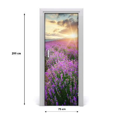 Door wallpaper Lavender field