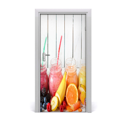 Self-adhesive door sticker Colorful cocktails