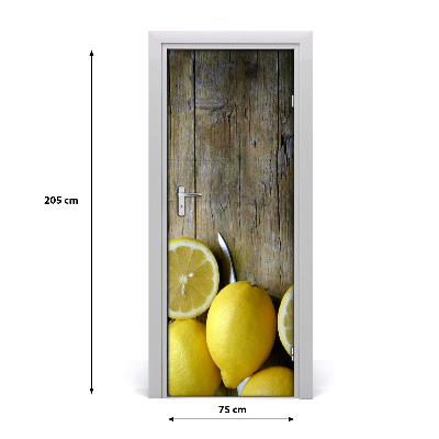 Self-adhesive door sticker Lemons