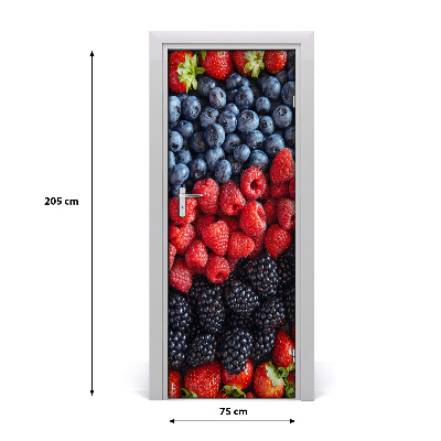 Self-adhesive door sticker Forest fruits