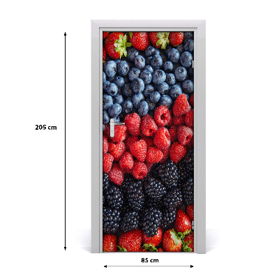 Self-adhesive door sticker Forest fruits