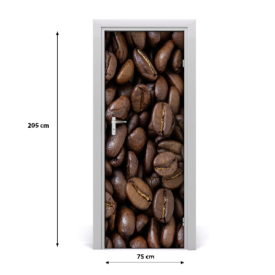 Self-adhesive door sticker Coffee beans