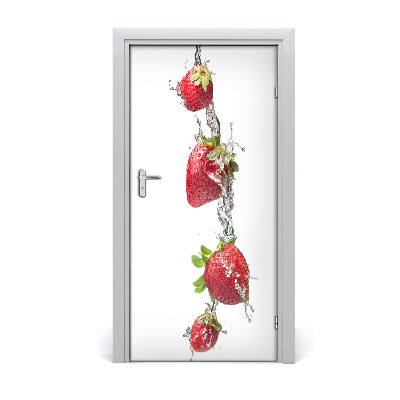 Self-adhesive door sticker Strawberries