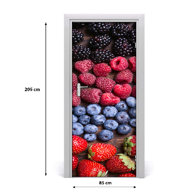 Self-adhesive door sticker Forest fruits