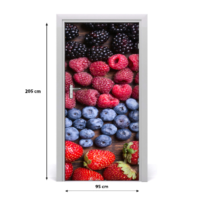 Self-adhesive door sticker Forest fruits