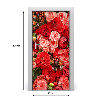 Self-adhesive door sticker Bouquet of flowers