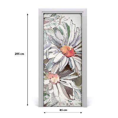 Self-adhesive door veneer Daisies