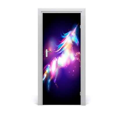 Self-adhesive door sticker Magic unicorn