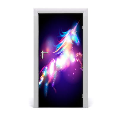 Self-adhesive door sticker Magic unicorn