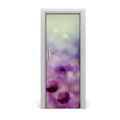 Self-adhesive door sticker Violet wheels