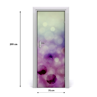 Self-adhesive door sticker Violet wheels