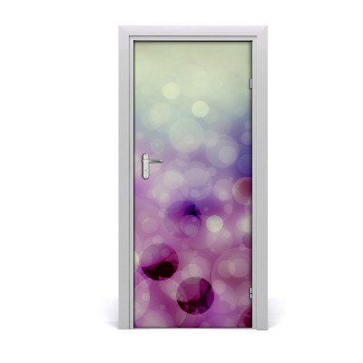 Self-adhesive door sticker Violet wheels