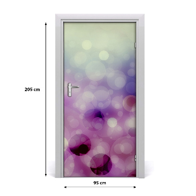 Self-adhesive door sticker Violet wheels