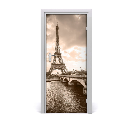 Self-adhesive door wallpaper Eiffel tower