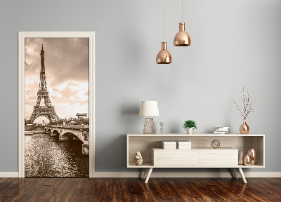 Self-adhesive door wallpaper Eiffel tower