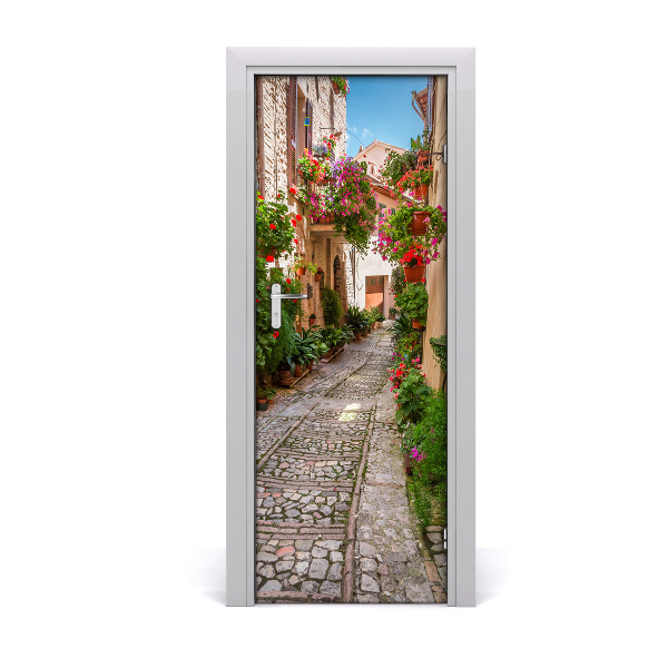 Self-adhesive door wallpaper Umbria italy