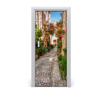 Self-adhesive door wallpaper Umbria italy