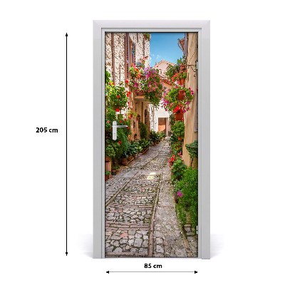 Self-adhesive door wallpaper Umbria italy