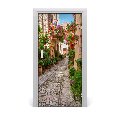 Self-adhesive door wallpaper Umbria italy