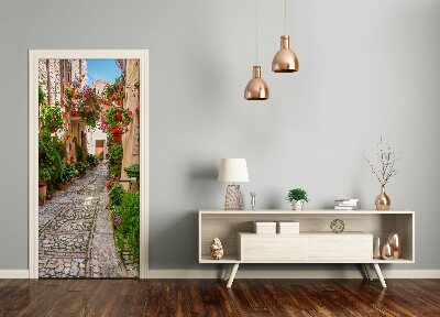 Self-adhesive door wallpaper Umbria italy