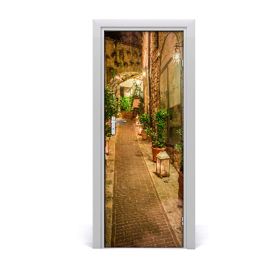 Self-adhesive door wallpaper Umbria italy