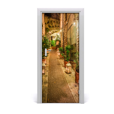 Self-adhesive door wallpaper Umbria italy