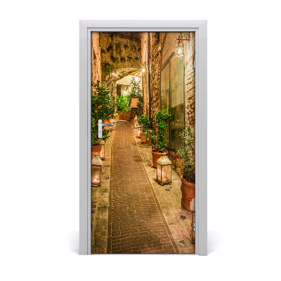 Self-adhesive door wallpaper Umbria italy