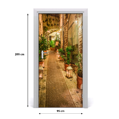 Self-adhesive door wallpaper Umbria italy